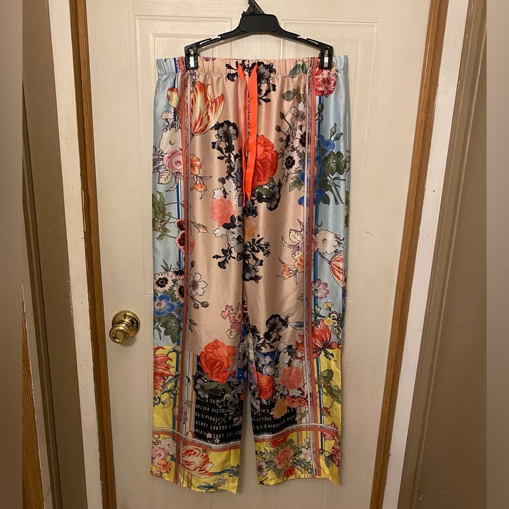 Victoria's Secret Wide Leg Floral Lounge Pants